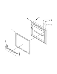 Freezer Door Parts Diagram and Parts List for 10669312310  Kenmore Refrigerator
