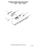 CONTROL PANEL AND LATCH PARTS Diagram and Parts List for KUDC10FXBL5  KitchenAid Dishwasher