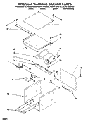 INTERNAL WARMING DRAWER PARTS Diagram and Parts List for KEWD175HBL06  KitchenAid Warming Drawer