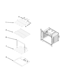 Internal Oven Parts Diagram and Parts List for WOS51EC0AW03  Whirlpool Wall Oven