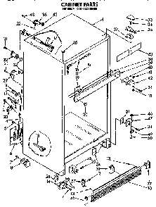 Cabinet Diagram and Parts List for KTRF18KTO00  KitchenAid Refrigerator