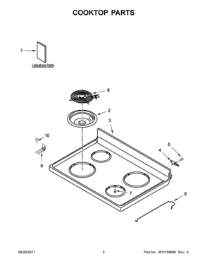 Part Location Diagram of W10719735 Whirlpool USE AND CARE GUIDE