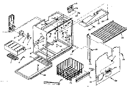 Freezer Section Parts Diagram and Parts List for 106T14GL1  Kenmore Refrigerator