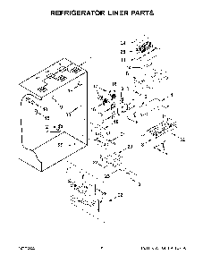 Refrigerator Liner Parts Diagram and Parts List for KBFN502EBS05  KitchenAid Refrigerator