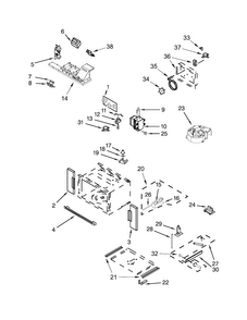 Cabinet And Stirrer Parts Diagram and Parts List for WOC97ES0ES00  Whirlpool Microwave