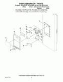 DISPENSER FRONT PARTS Diagram and Parts List for GI0FSAXVB00  Whirlpool Refrigerator