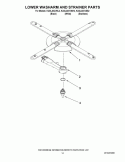 LOWER WASHARM AND STRAINER PARTS Diagram and Parts List for KUDL40CVBL2  KitchenAid Dishwasher