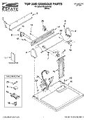 TOP AND CONSOLE PARTS Diagram and Parts List for EED4300VQ0  Estate Dryer