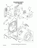 BULKHEAD PARTS Diagram and Parts List for 7MWG66800WQ0  Whirlpool Dryer