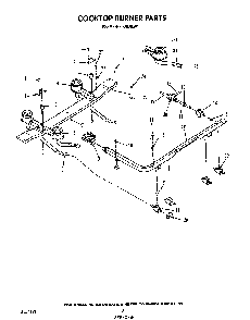 Cook Top Burner Diagram and Parts List for H8858*1  Roper Range