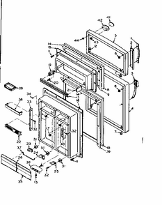 Door Parts Diagram and Parts List for 106W16EIML5  Kenmore Refrigerator