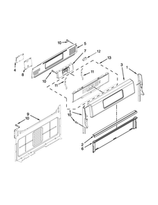 Control Panel Parts Diagram and Parts List for KGRS303BBL2  KitchenAid Range