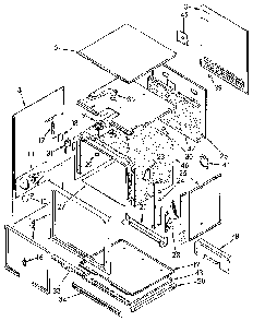 Oven Diagram and Parts List for KEBI171WH0  KitchenAid Wall Oven
