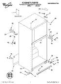 CABINET, LITERATURE Diagram and Parts List for ET1MTMXKQ00  Whirlpool Refrigerator