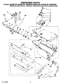 Part Location Diagram of W10157775 Whirlpool DISPENSER