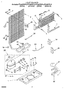 UNIT Diagram and Parts List for RT14GDXBW10  Roper Refrigerator