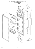 REFRIGERATOR DOOR Diagram and Parts List for 3XKGN7050F01  Whirlpool Refrigerator