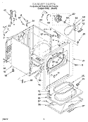 CABINET Diagram and Parts List for KGYS750JT0  KitchenAid Dryer
