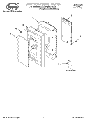 CONTROL PANEL, LITERATURE Diagram and Parts List for MHE13XKB0  Roper Microwave