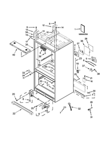 Cabinet Parts Diagram and Parts List for WRF997SDDM00  Whirlpool Refrigerator