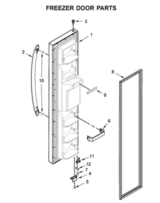 Freezer Door Parts Diagram and Parts List for 10650043710  Kenmore Refrigerator