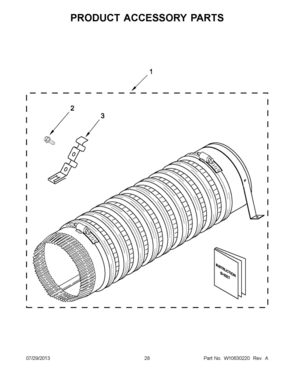 14 - PRODUCT ACCESSORY PARTS Diagram and Parts List for YLTE5243DQB  Whirlpool Washer Dryer Combo