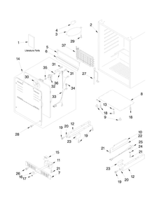 Part Location Diagram of W10922164 Whirlpool MOTOR-EVAP
