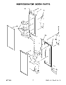 Refrigerator Door Parts Diagram and Parts List for KRFF300EWH04  KitchenAid Refrigerator