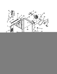 Cabinet Parts Diagram and Parts List for WGD7000DW2  Whirlpool Dryer