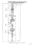 BASKET DRIVE AND BRAKE Diagram and Parts List for CA2180XMW0  Whirlpool Washer