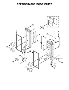 Refrigerator Door Parts Diagram and Parts List for WRF995FIFZ00  Whirlpool Refrigerator