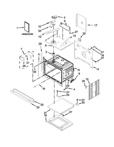 Lower Oven Parts Diagram and Parts List for KEBS209BSP01  KitchenAid Wall Oven