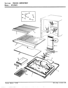 02 - Freezer Compartment Diagram and Parts List for NT17H63IA  Whirlpool Refrigerator