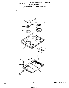 Main Diagram and Parts List for F7607*0  Roper Range