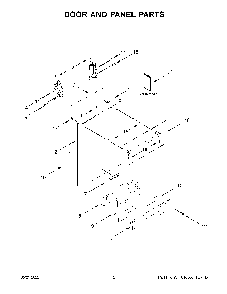 Door And Panel Parts Diagram and Parts List for KDTM604KBS1  KitchenAid Dishwasher