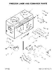 Freezer Liner And Icemaker Parts Diagram and Parts List for KBFN502EBS05  KitchenAid Refrigerator