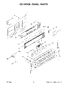 Control Panel Parts Diagram and Parts List for KFGG504KPS3  KitchenAid Range