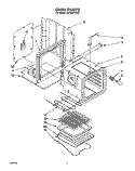 OVEN Diagram and Parts List for RB120PXYB0  Whirlpool Wall Oven