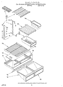 SHELF Diagram and Parts List for ET20NKXAW01  Whirlpool Refrigerator