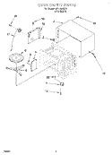 OVEN CAVITY Diagram and Parts List for GT1196SHS0  Whirlpool Microwave
