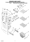 FREEZER LINER PARTS Diagram and Parts List for GD5DHAXVY00  Whirlpool Refrigerator