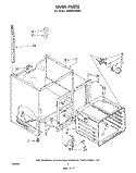 OVEN Diagram and Parts List for RM988PXLW2  Whirlpool Microwave Oven Combo