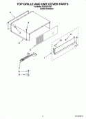 TOP GRILLE AND UNIT COVER PARTS Diagram and Parts List for KSSS42FTX03  KitchenAid Refrigerator