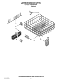 LOWER RACK PARTS Diagram and Parts List for KUDE40FXSP5  KitchenAid Dishwasher