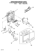 DISPENSER FRONT PARTS Diagram and Parts List for ES5PHAXSB00  Whirlpool Refrigerator