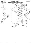 CABINET PARTS Diagram and Parts List for EL03PPXMB00  Whirlpool Refrigerator