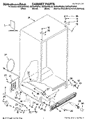 CABINET PARTS Diagram and Parts List for KSCS25FSBL03  KitchenAid Refrigerator