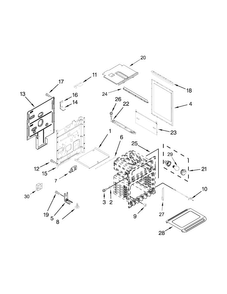 Chassis Parts Diagram and Parts List for WGG745S0FH01  Whirlpool Range