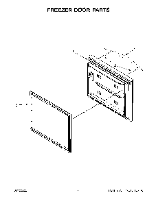 Freezer Door Parts Diagram and Parts List for KRFF300EWH03  KitchenAid Refrigerator
