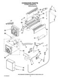 ICEMAKER PARTS Diagram and Parts List for KSSO36FTX15  KitchenAid Refrigerator
